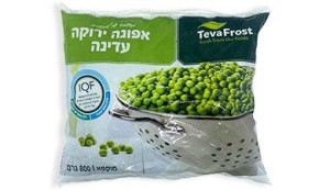אפונה ירוקה עדינה קפואה