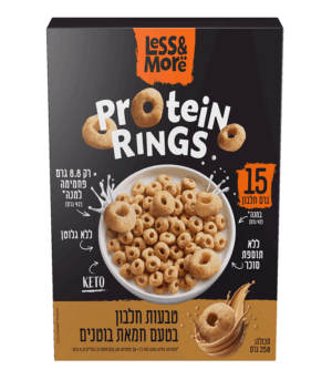 קורנפלקס חלבון טבעות בטעם חמאת בוטנים